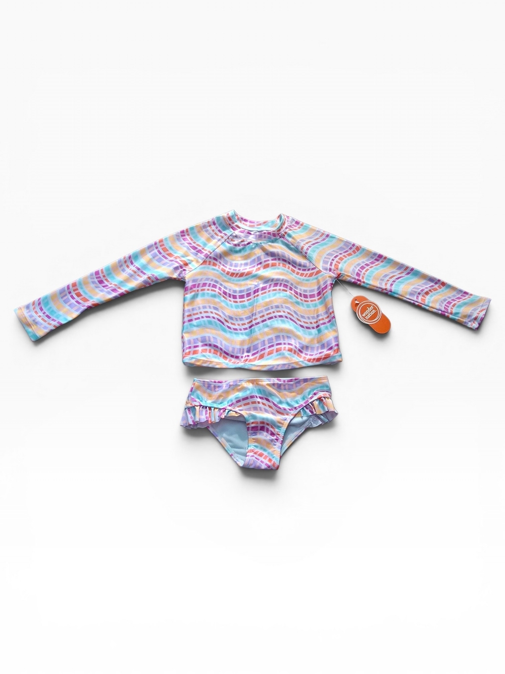 UPF 50+ Girls 4T Rashguard Wonder Nation Swimsuit Set NWT